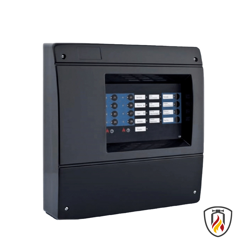 Central de incendios de 2 zonas con caja